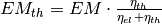 EM_{th} = EM \cdot \frac{\eta_{th}}{\eta_{el} + \eta_{th}}